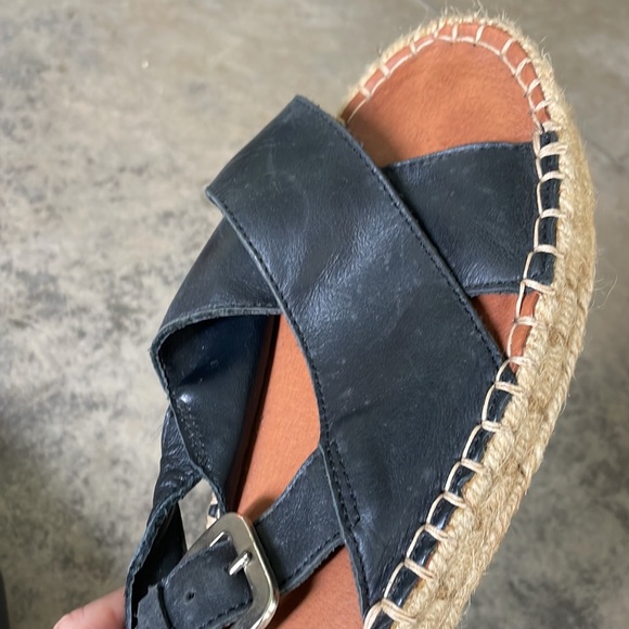 ALOHAS Black leather and jute ; size 40 - Picture 4 of 4